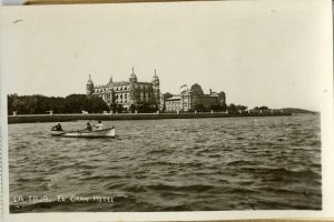 El Gran Hotel Balneario estaba compuesto por el Palacio de habitaciones y Palacio comedor en 1930. Foto. L.Roisin